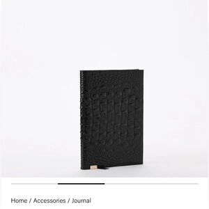 NWT Brahmin Black Leather Journal